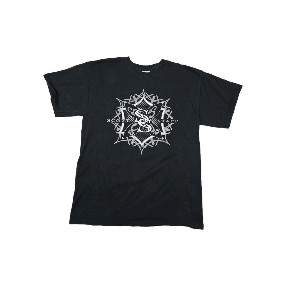 Creed Scott Stapp Black Graphic Y2K Gildan‎ Men's Size Medium Shirt
